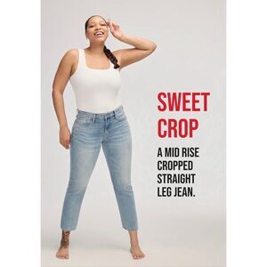 LUCKY BRAND Women’s Medium Wash Sweet N Crop Straight Leg Jeans Size 10 / 30